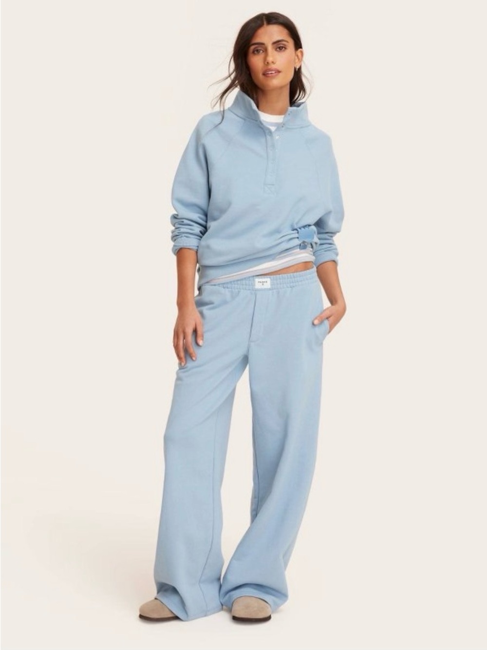Light Blue Parke Target Wide-Leg Sweatpants
